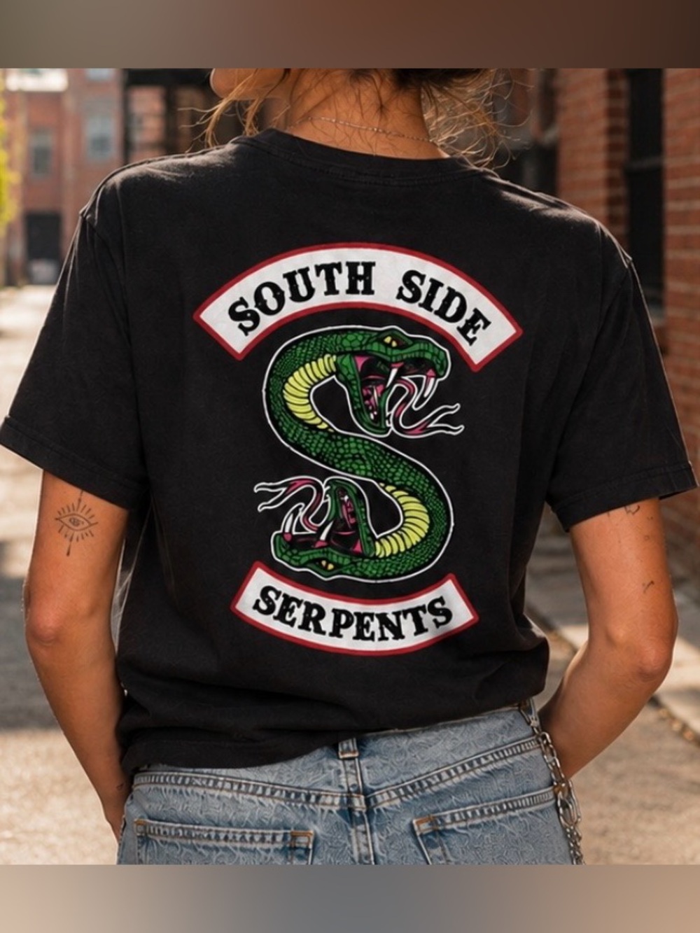 Riverdale Southside Serpents Black Cotton Graphic Shirt Hot Topic Sz Medium